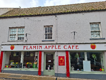 Flaming apple cafe