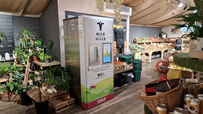 Milk from the Hill's milk, milkshake, ice cream and coffee vending shed